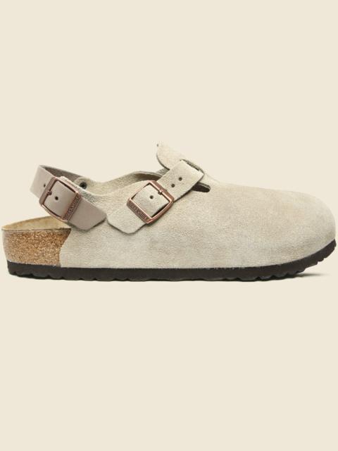 Tokio Suede Clog - Taupe