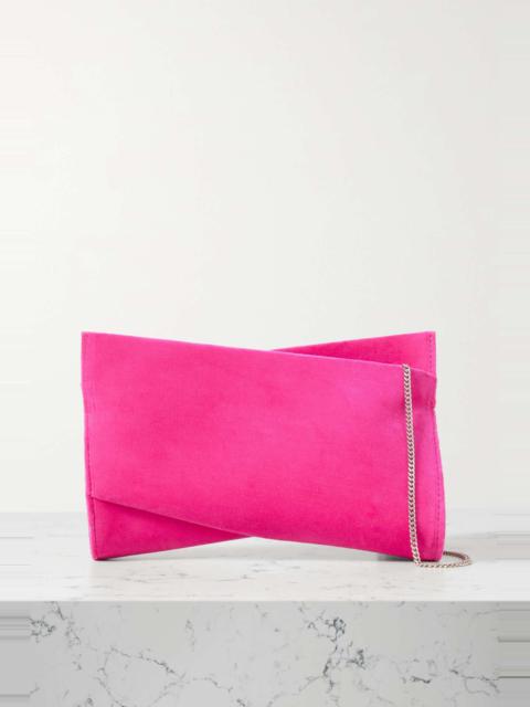Loubitwist small velvet shoulder bag