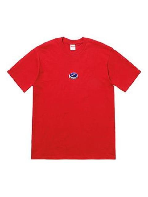 Supreme FW18 Bottle Cap Tee Red Chest Logo Short Sleeve Unisex SUP-FW18-036