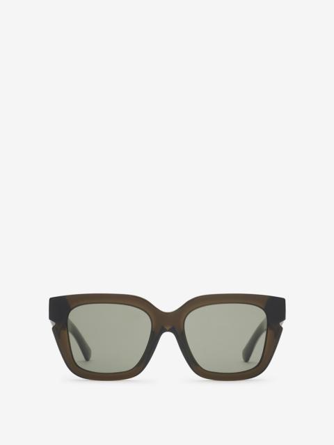 Inlaid Check Square Sunglasses