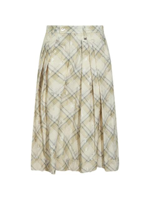 plaid pleated skirt