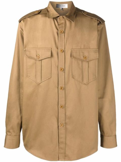 logo-print cotton shirt