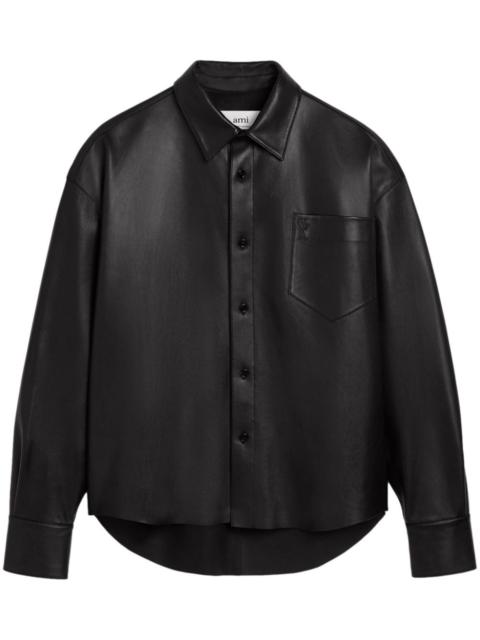 Ami de Coeur-embroidery lambskin shirt