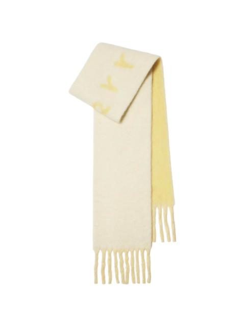 logo-intarsia reversible scarf