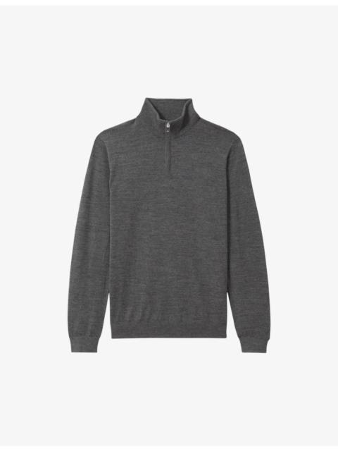Blackhall funnel-neck wool jumper
