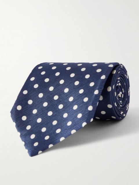 8cm Polka-Dot Silk-Jacquard Tie Navy