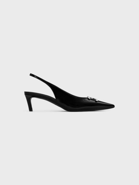 CELINE ALMA TRIOMPHE SLINGBACK in GLOSSY CALFSKIN