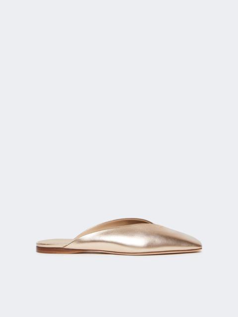Laminated Nappa leather mules - PINK