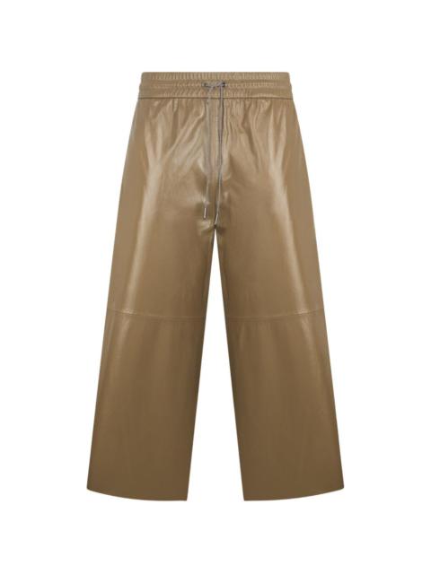 cropped elasticated-waistband trousers