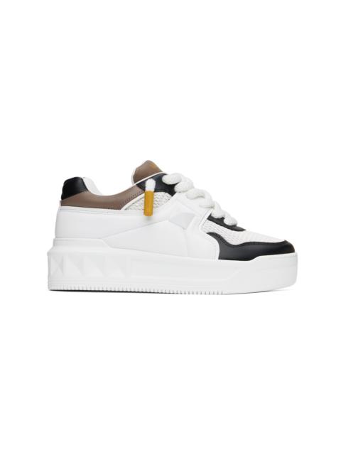 White & Black Low-Top One Stud XL Sneakers