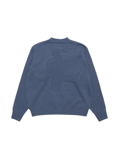 Stussy Surfman Mock Sweater Washed Blue