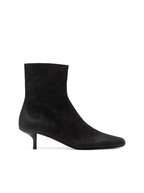 Spazzola square-toe ankle boots