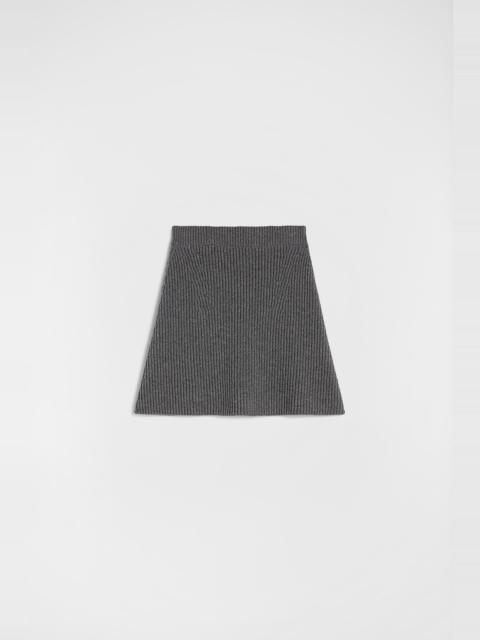 Wool Knit Mini Skirt