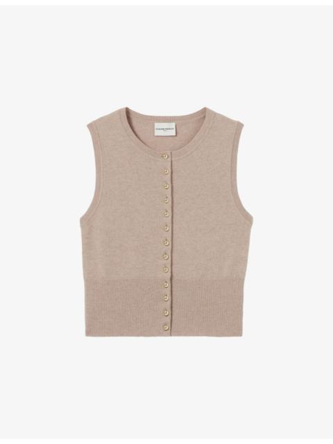 Button-Up Knitted Wool Top