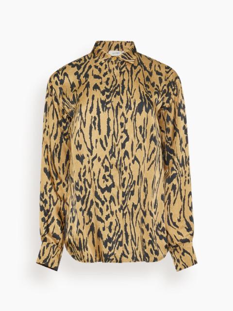 Moiree Print Satin Oversized in Honey