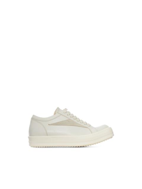 panelled leather sneakers