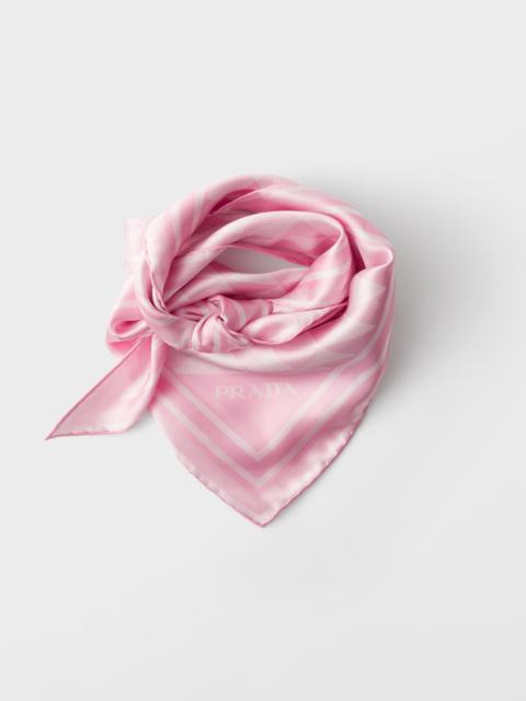 Printed silk scarf