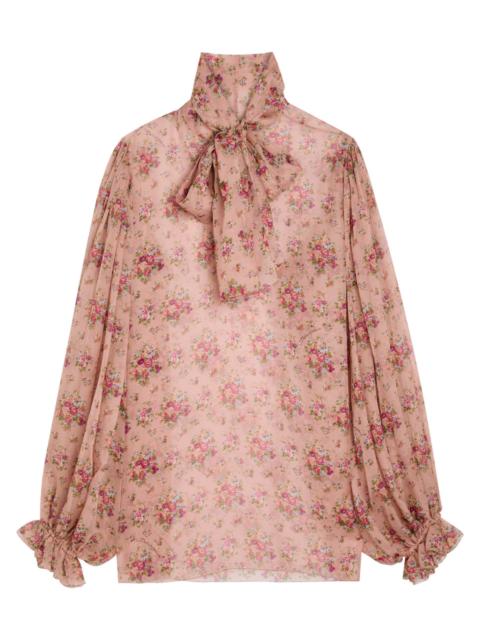 Dolce & Gabbana Floral-print Silk Blouse