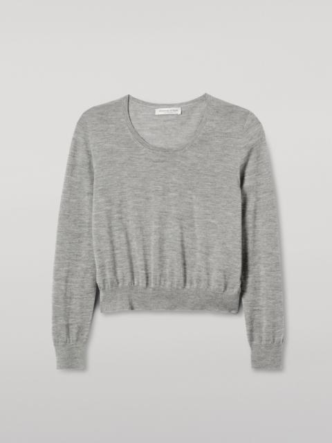Ella Scoop Neck Superfine Cashmere Grey Jumper