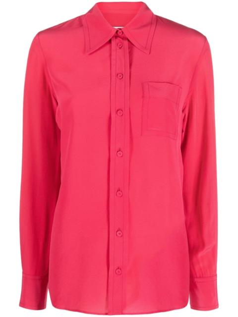 button-down silk shirt