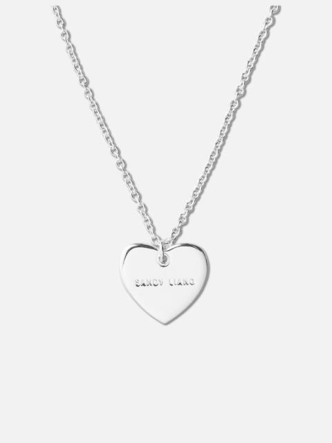 STERLING SILVER HEART TAG NECKLACE