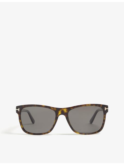 Giulio tortoiseshell rectangle-frame sunglasses
