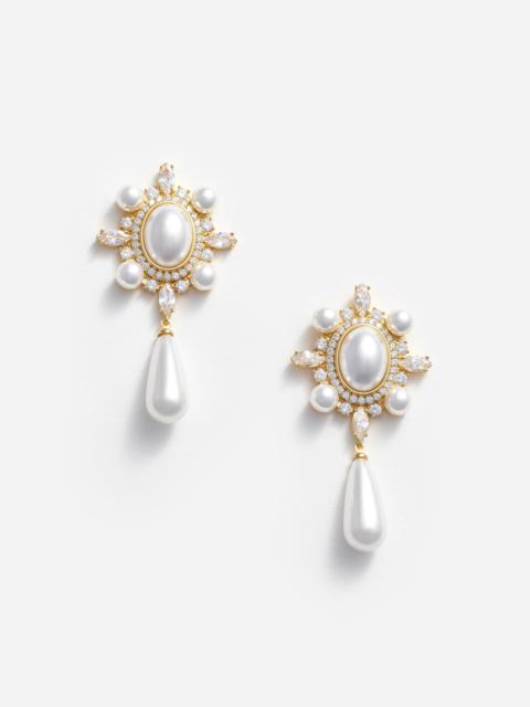 Gold Pearl Droplet Earrings