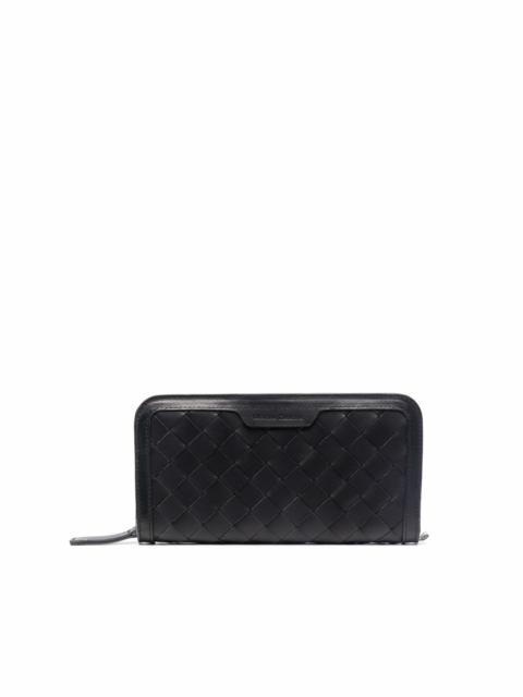 Berge zip-around woven wallet