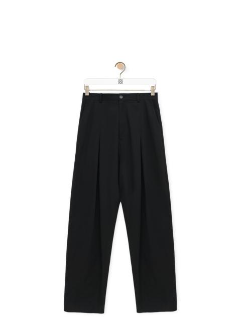 Low crotch trousers in cotton