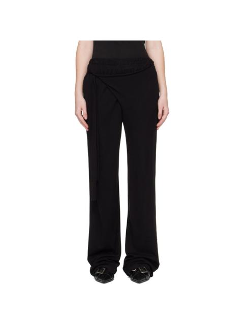 Black Knit Sweat Lounge Pants
