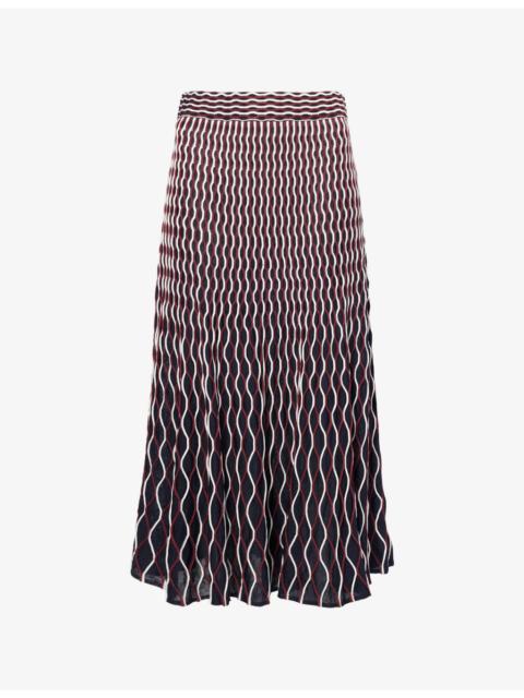 Aliza Stretch-Knit Midi Skirt
