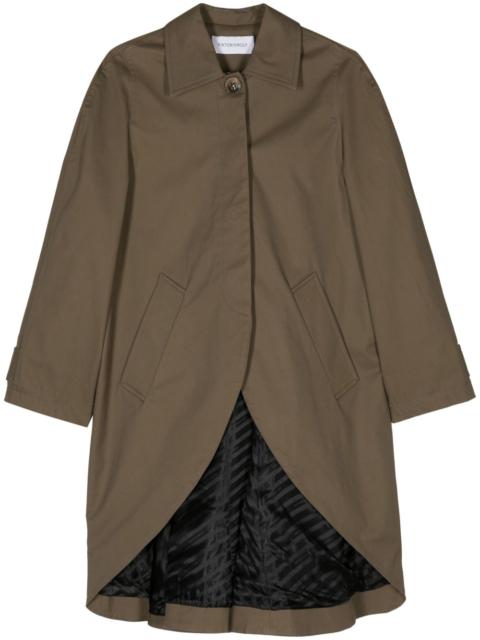 Godet canvas trench coat