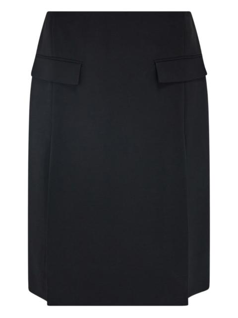 double-slit midi skirt