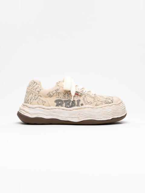 "OLIVER" OG Sole Graffiti Printed Canvas Low-top Sneaker