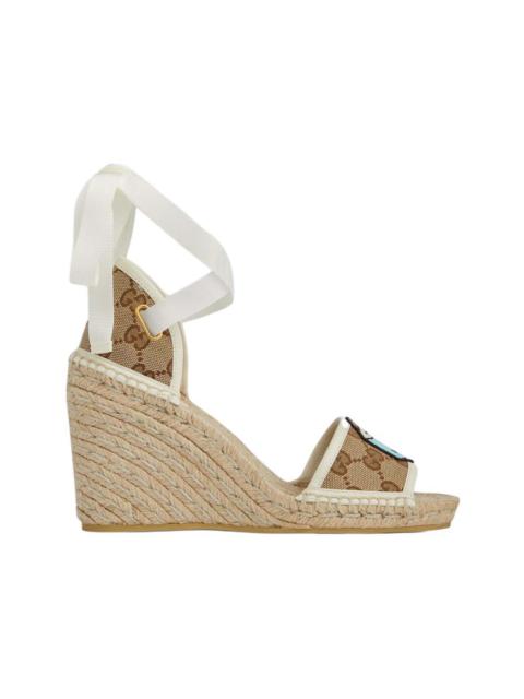Gucci GG Espadrille with Patch Beige White (Women's)