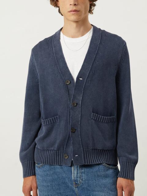 ACID WASH CARDIGAN - MIDNIGHT