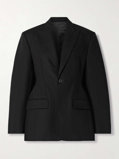Contour cotton-twill blazer Black