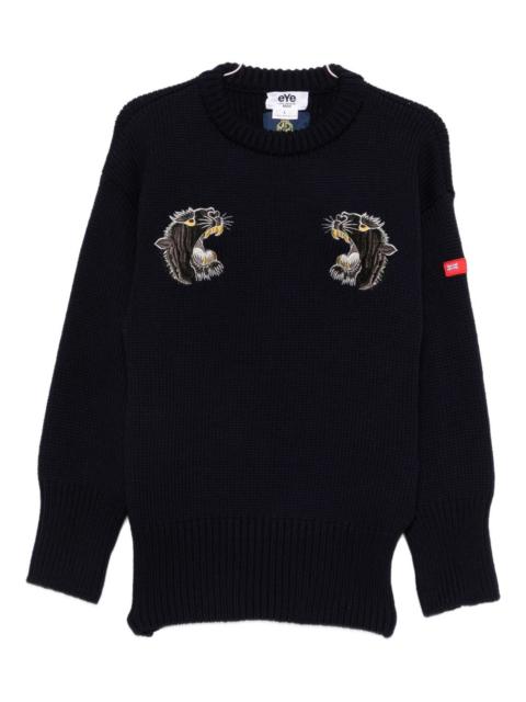 embroidered crewneck knitwear