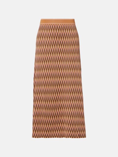 Brandy jacquard midi skirt