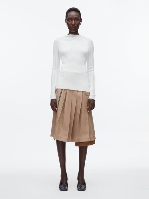 Compact Rib Mockneck Top