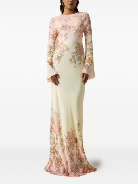 Riah floral long-sleeve maxi dress