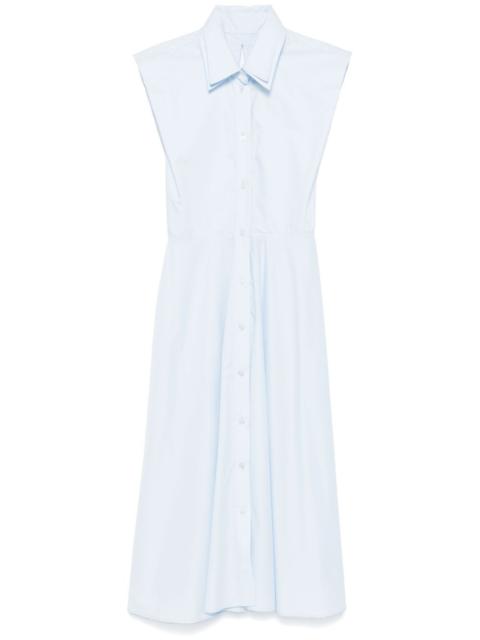 multi-layers midi shirt dress