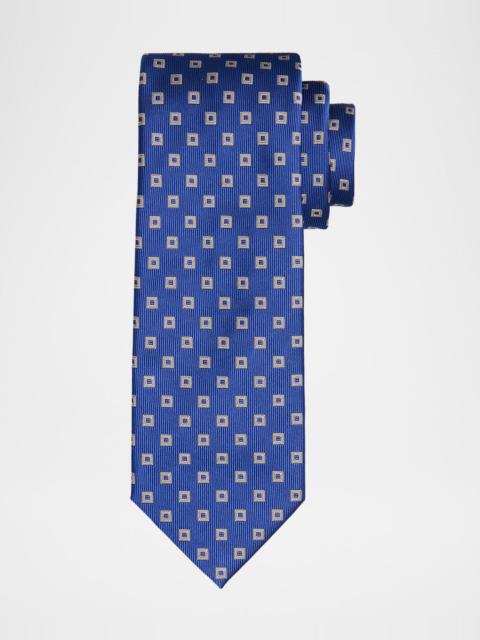 Men's Woven Square Silk Tie