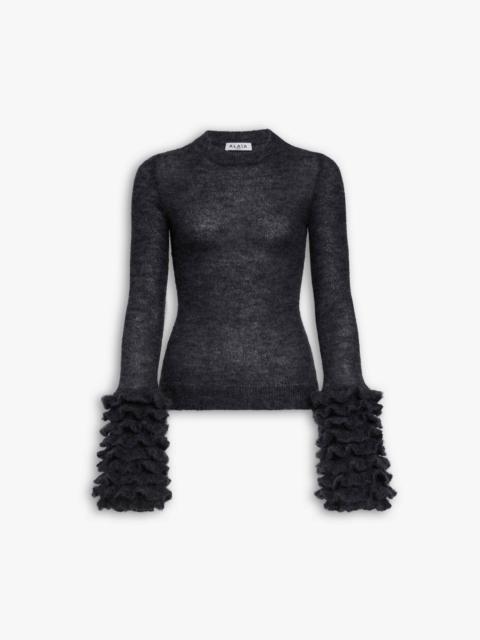 FRILLS MOHAIR KNIT JUMPER