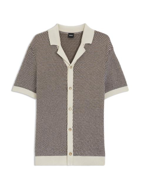 REGULAR-FIT KNIT CARDIGAN IN COTTON