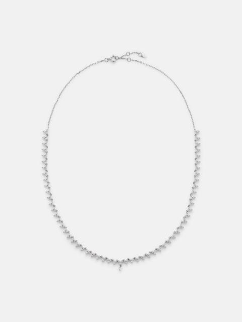 18kt white gold tennis necklace with diamonds