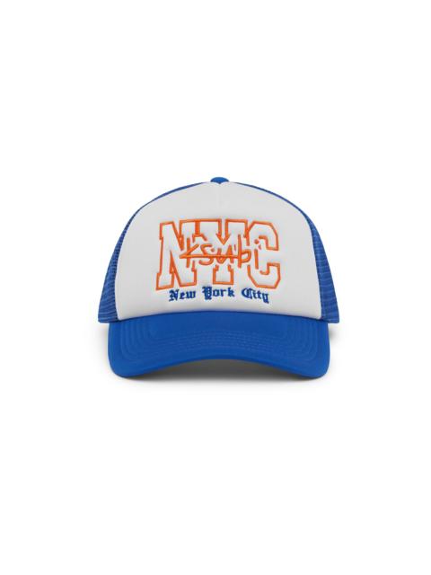 NYC AND THE STREETS TRUCKER CAP BLUE