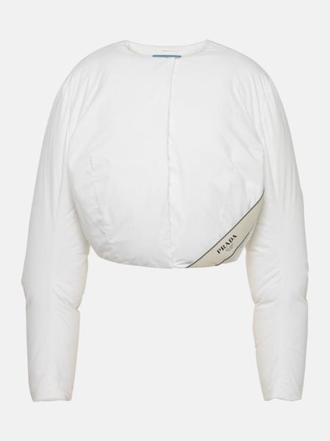Cropped cotton down jacket
