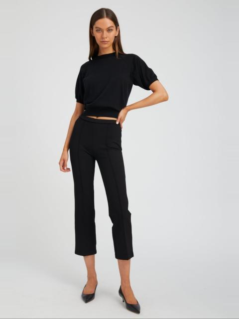 BLACK CASANOVA ANKLE FLARE PINTUCK PANTS