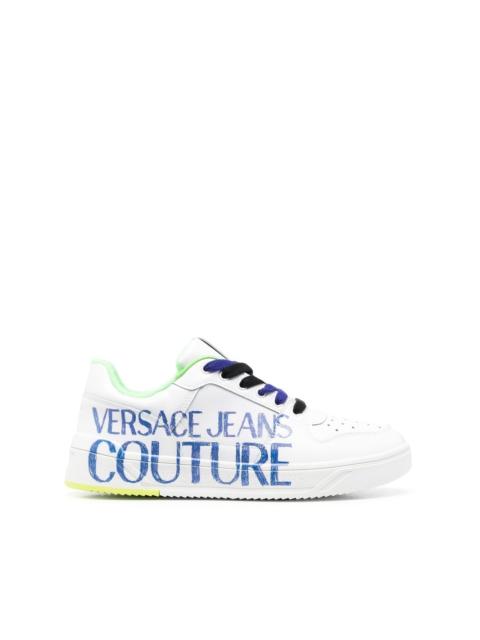 logo-print low-top sneakers